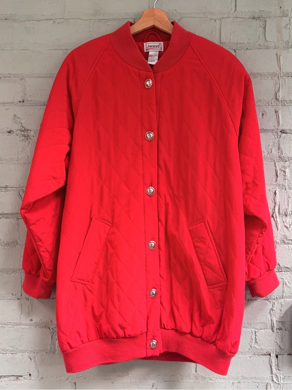 Quilted Red Jacket - Picture 2 of 6